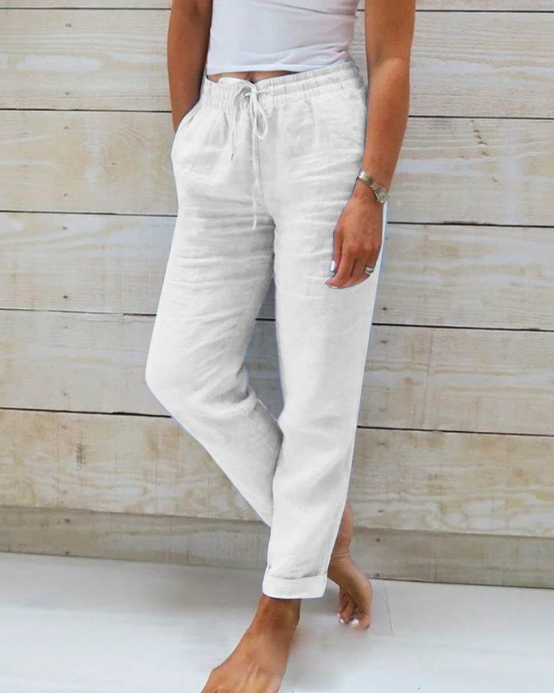 LIVIA | Luftige Leinenhose mit Stretch-Komfort