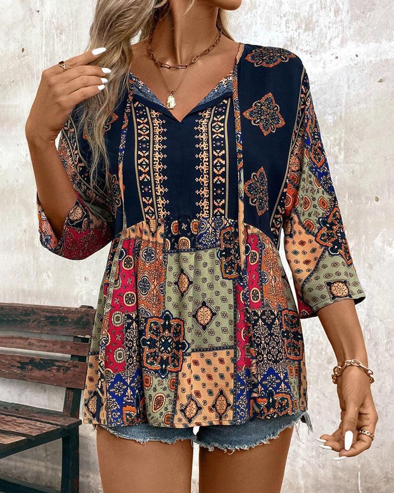 Elegantes Damen T-Shirt – Komfortables Shirt mit 3/4-Ärmeln