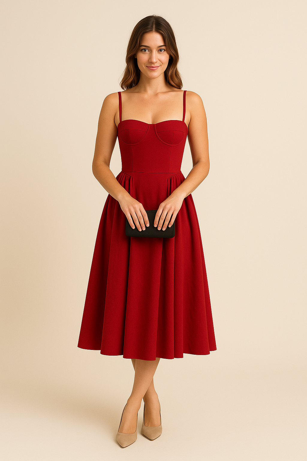 AROSA | Damen Sommerkleid mit V-Ausschnitt luftig-leicht