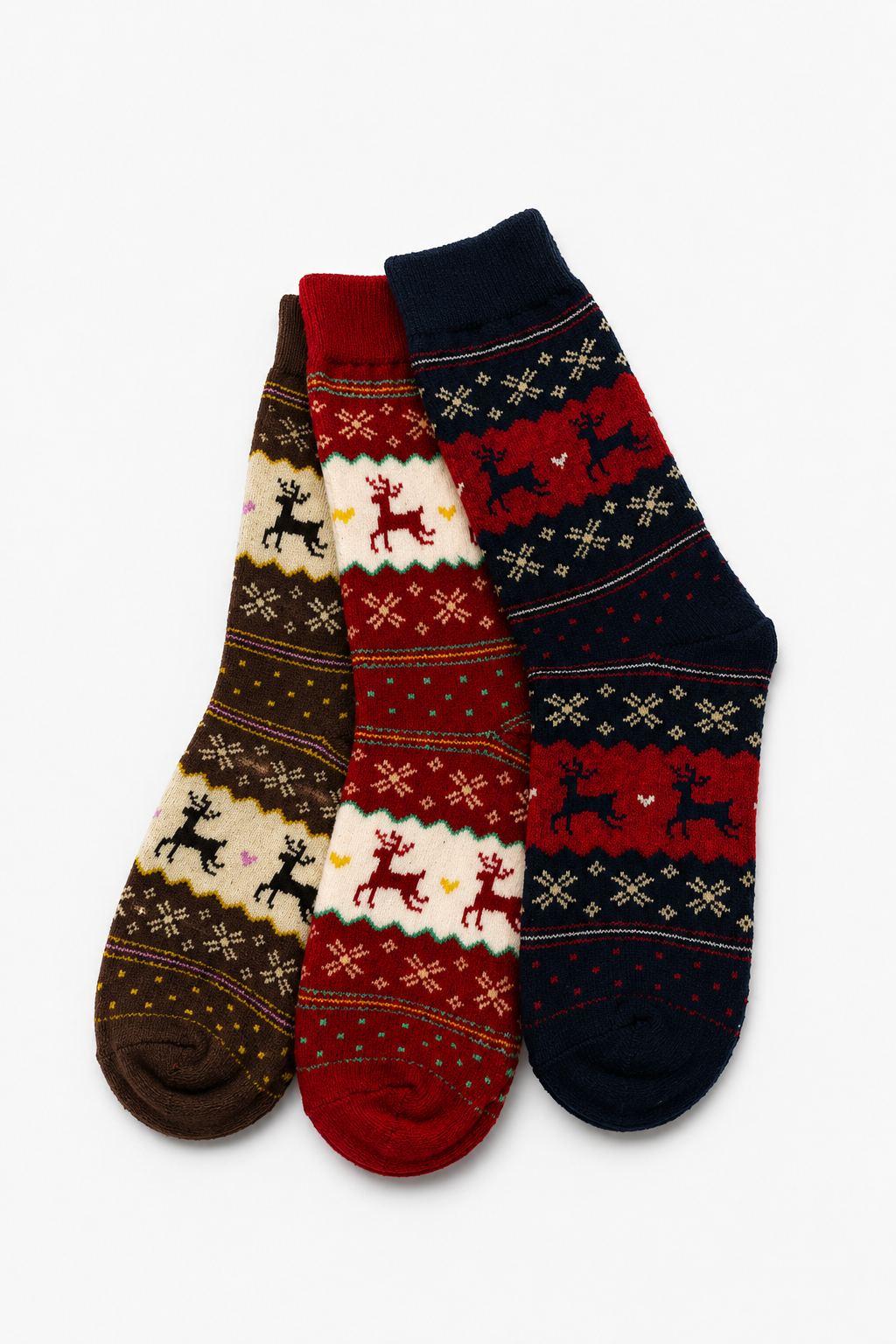 AROSA | Damen Winter Socken Hirschmuster 3er-Pack