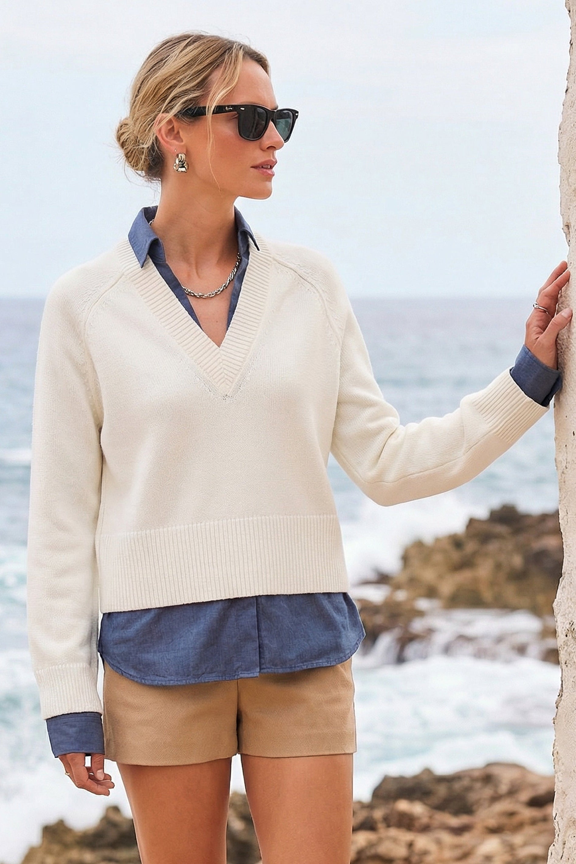 Carrie Damen Strickpullover – Weicher Pullover aus Mischgewebe
