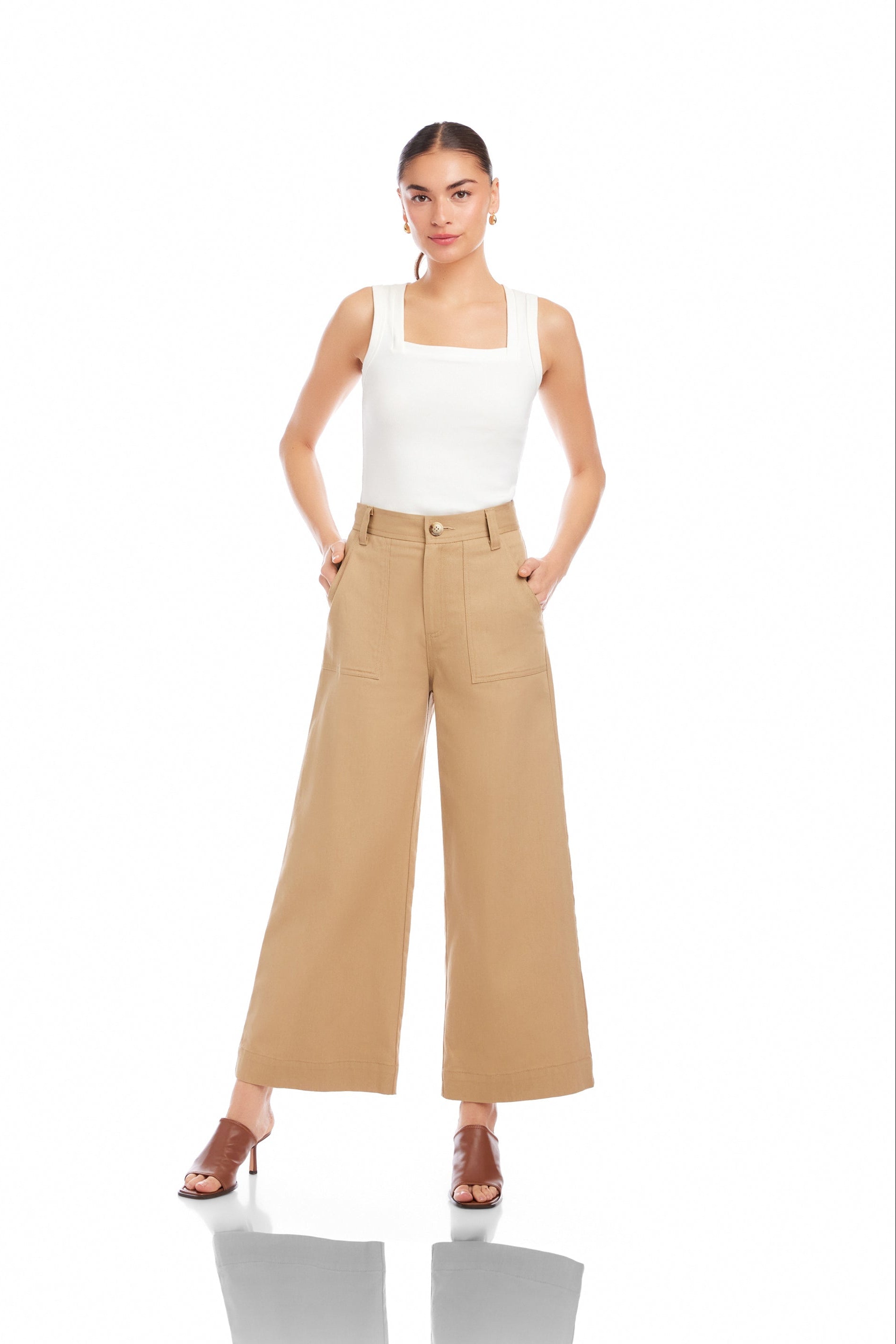 Ryder Damen Hose – Klassische Stoffhose mit geradem Bein