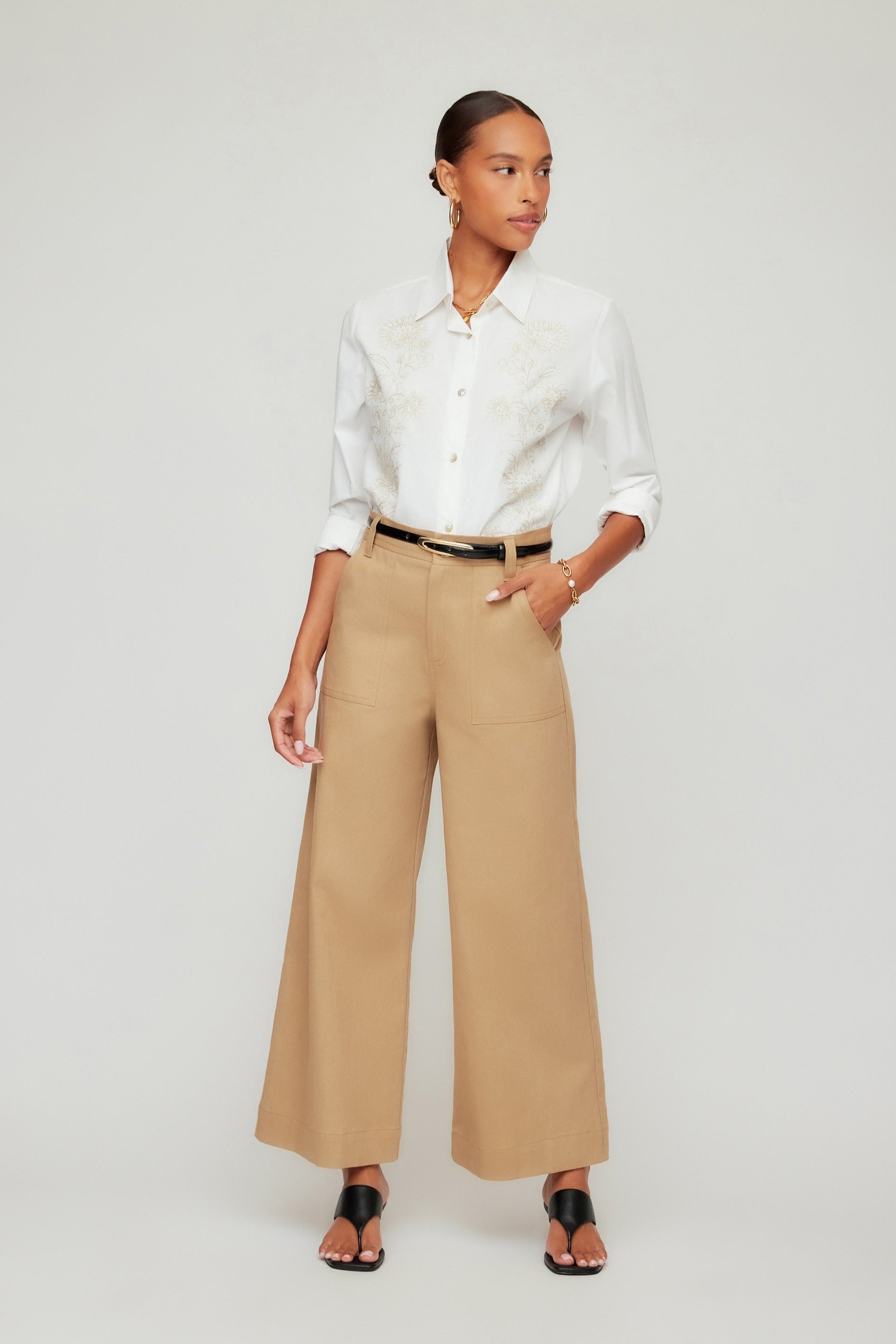 Ryder Damen Hose – Klassische Stoffhose mit geradem Bein