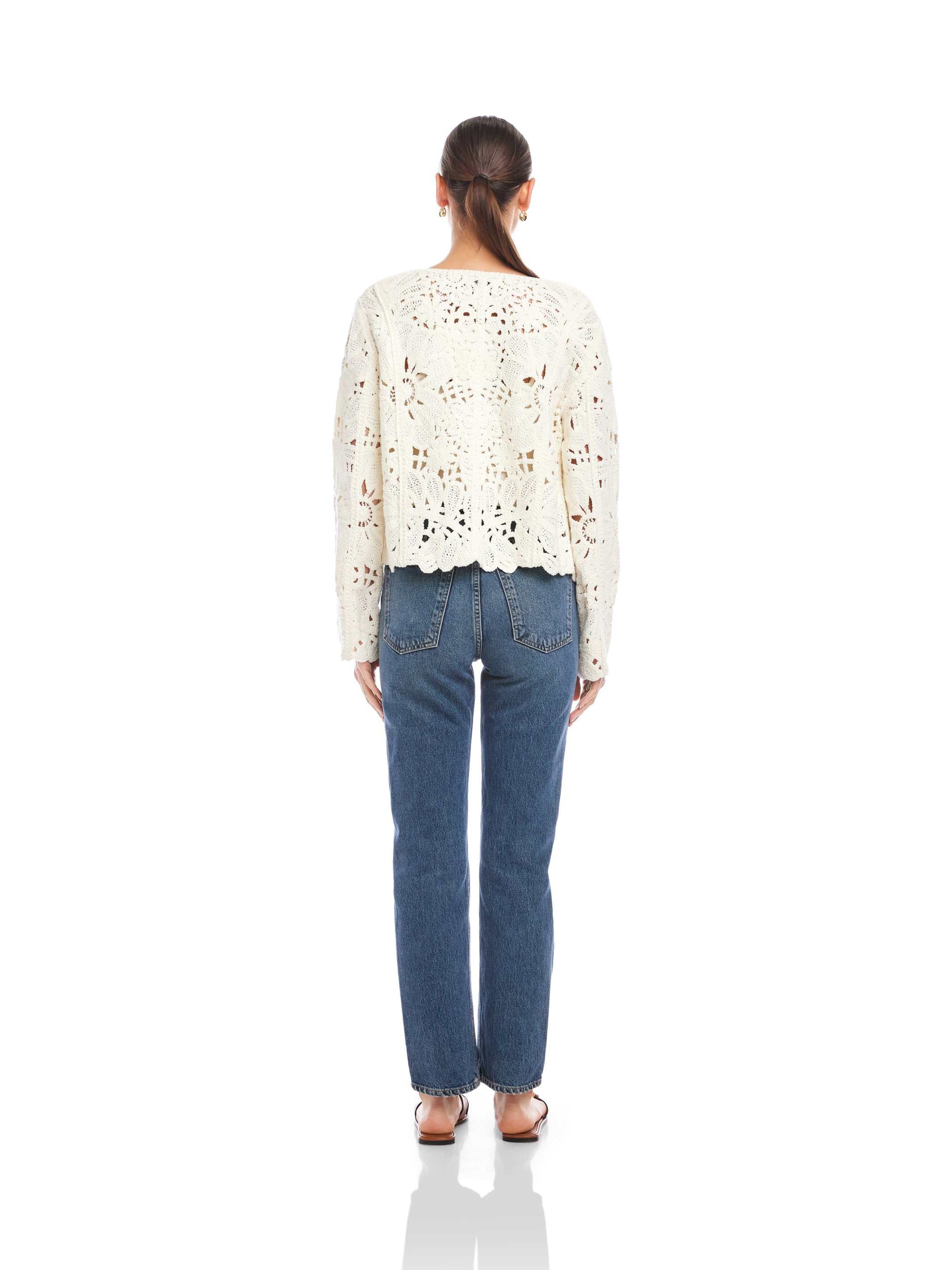 Emery Damen Häkeljacke – Leichter Cardigan im Boho-Stil