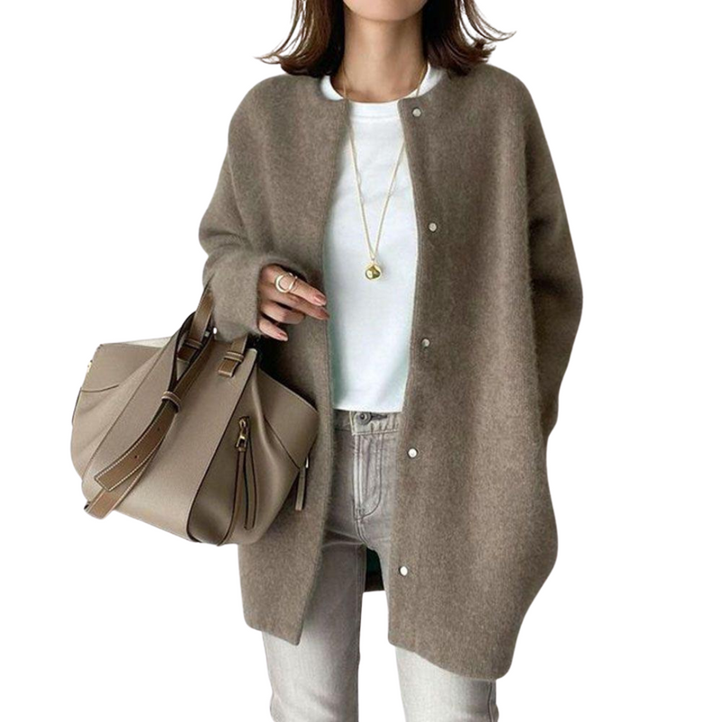 Genevia Eleganter Strick Strickjacke