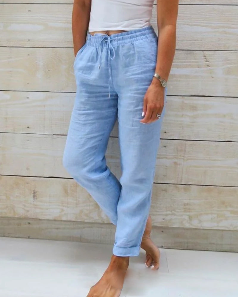 LIVIA | Luftige Leinenhose mit Stretch-Komfort