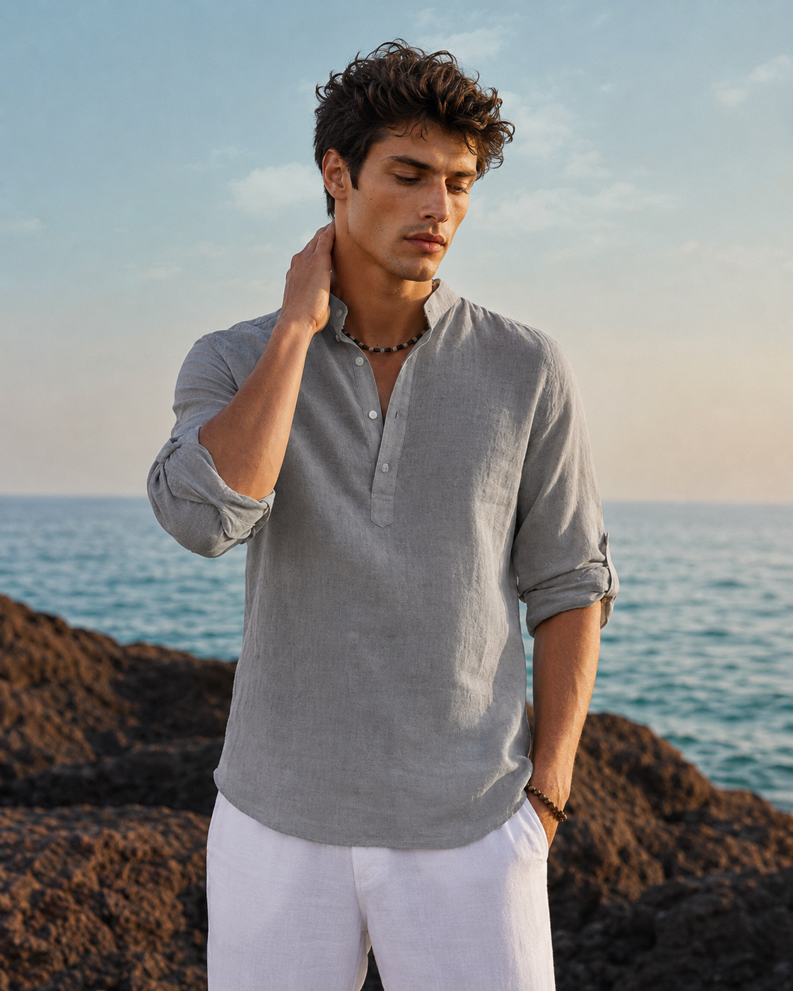 Leinenklar Herren Langarmshirt