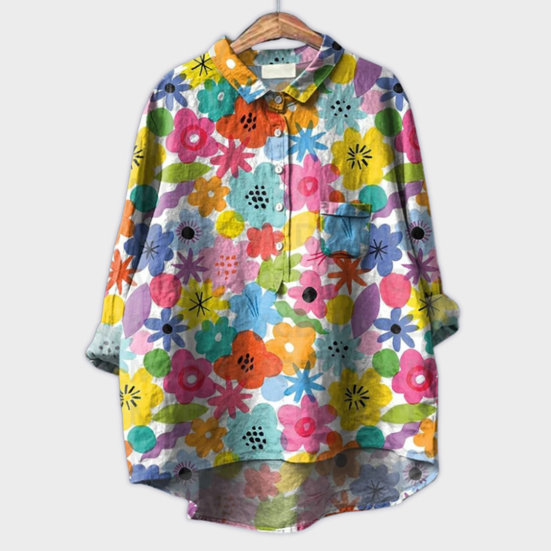 Blütenkunst Bluse