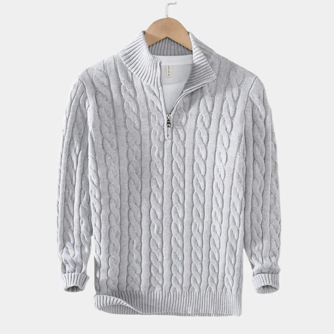 Exquisiter Pullover mit halbem Reissverschluss