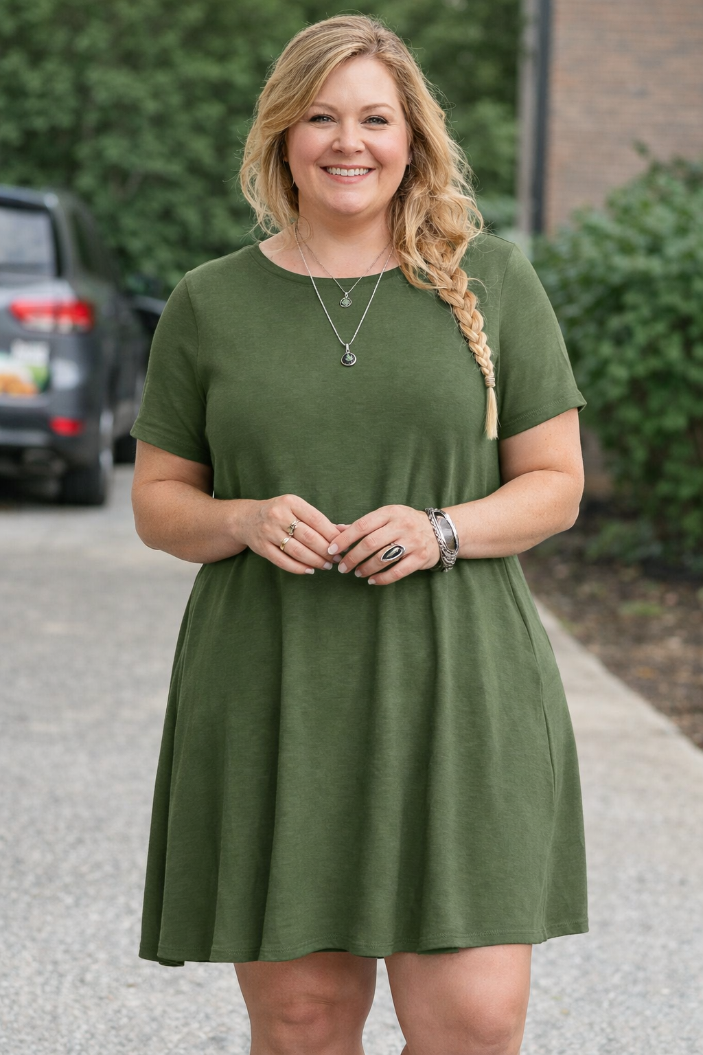 Vintage Damen T-Shirt Mini Kleid