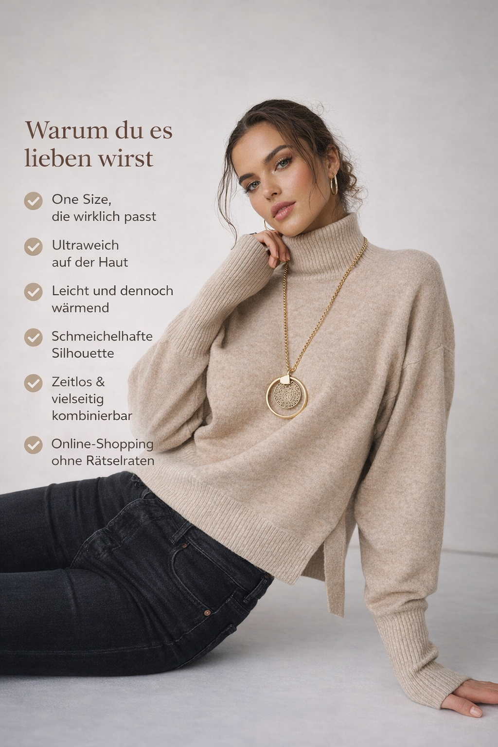Mesesa Damen Strickpullover – Weicher Pullover mit klassischem Strickmuster