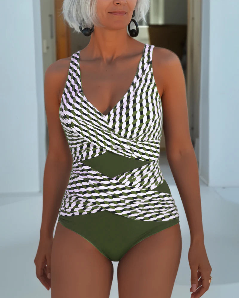 Ashley | Badeanzug mit Überkreuz-Design für Resort-Casual-Wear