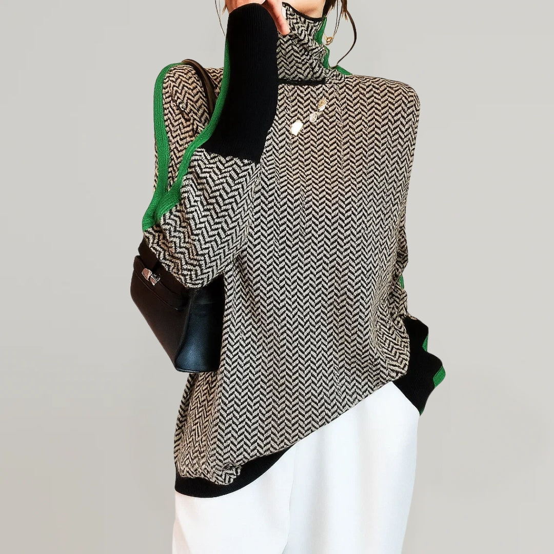 Martina | Pullover mit Stehkragen