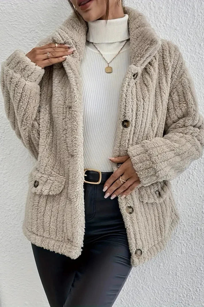 NOVA Wendbarer Samtknopf Cardigan