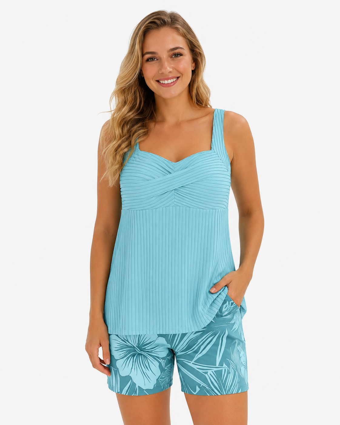 Edith | Tankini mit floralem Shorts