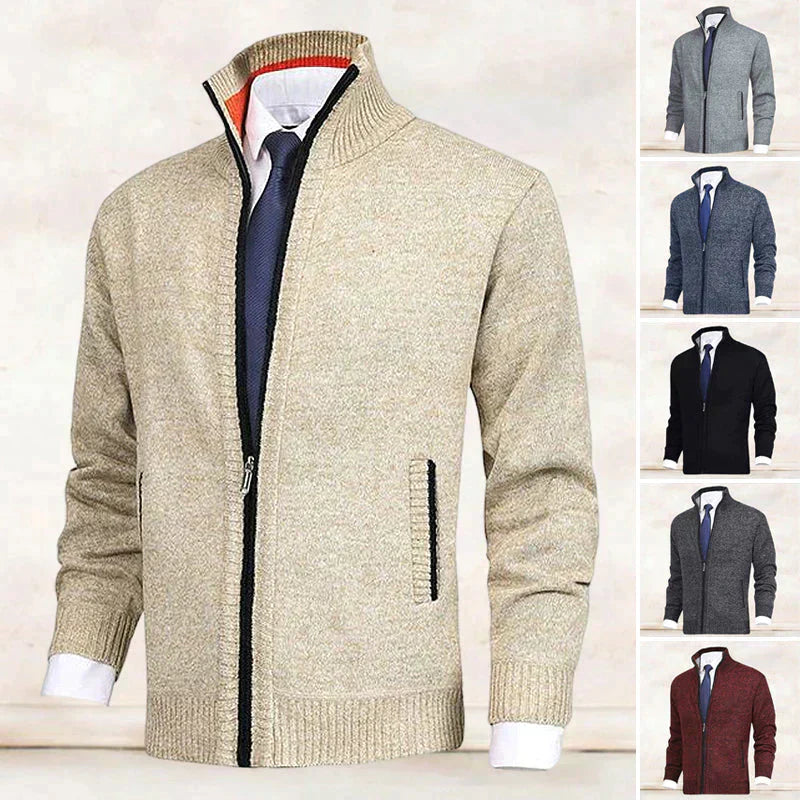 Lanzo Langärmelige Strickjacke