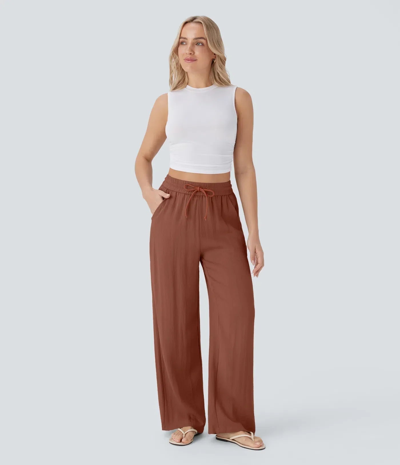 Zafeiria Elegante Leinenhosen