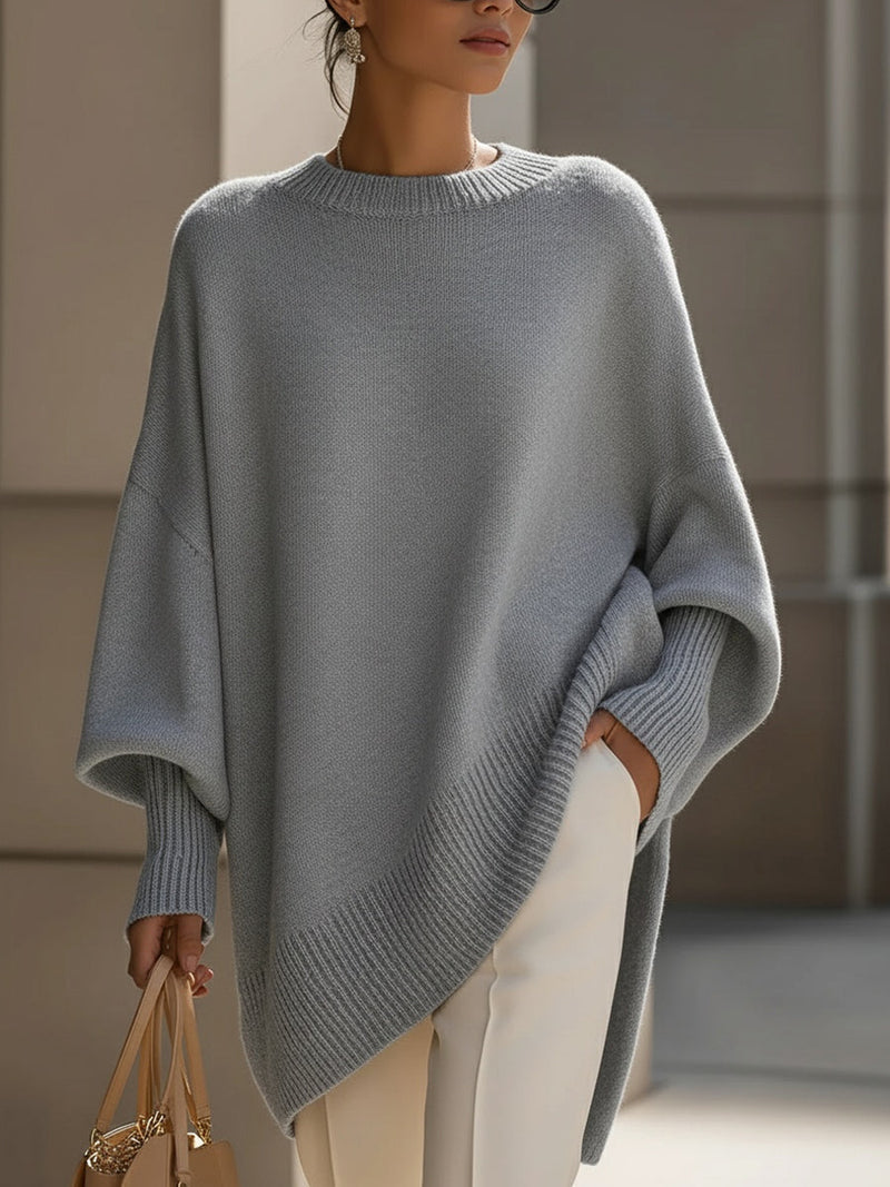 Kimia Übergrosser Gestrickter Rundhalsausschnitt Pullover