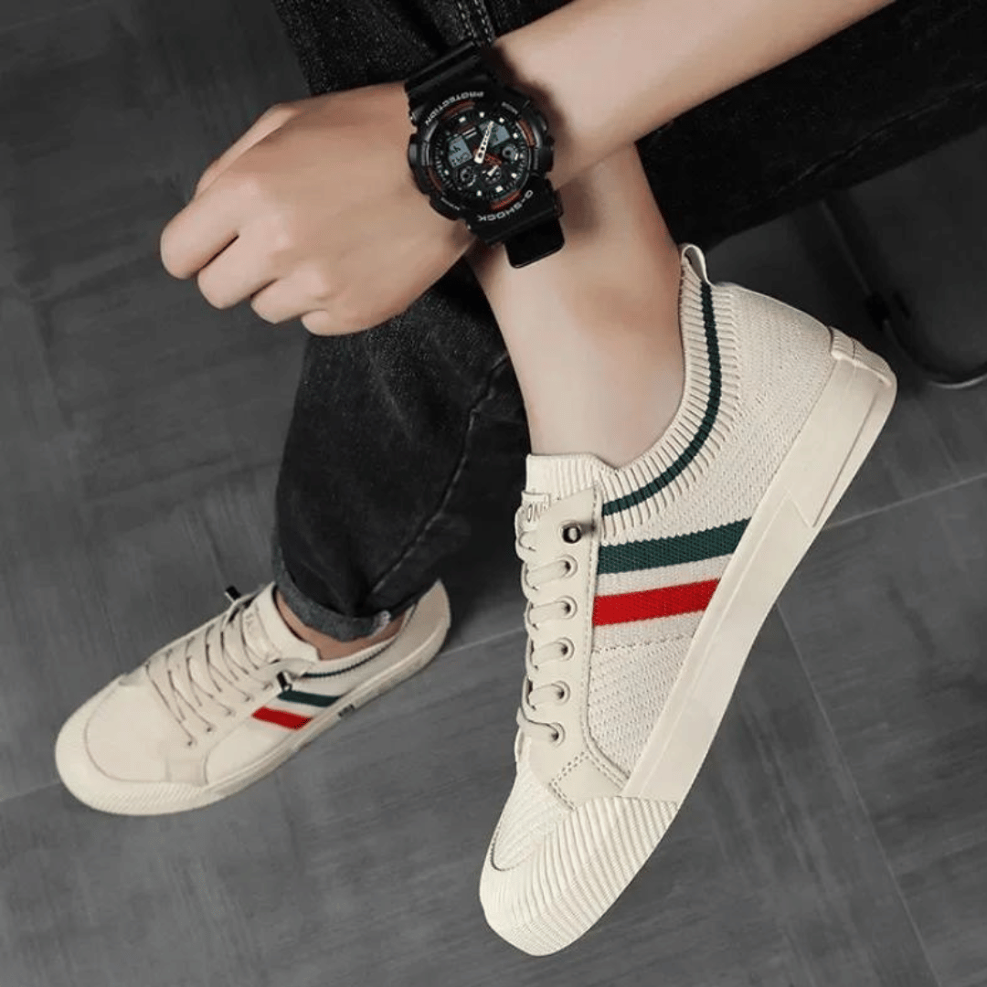 AROSA| John Herren Sommer Schnürschuhe aus atmungsaktivem Strickmaterial