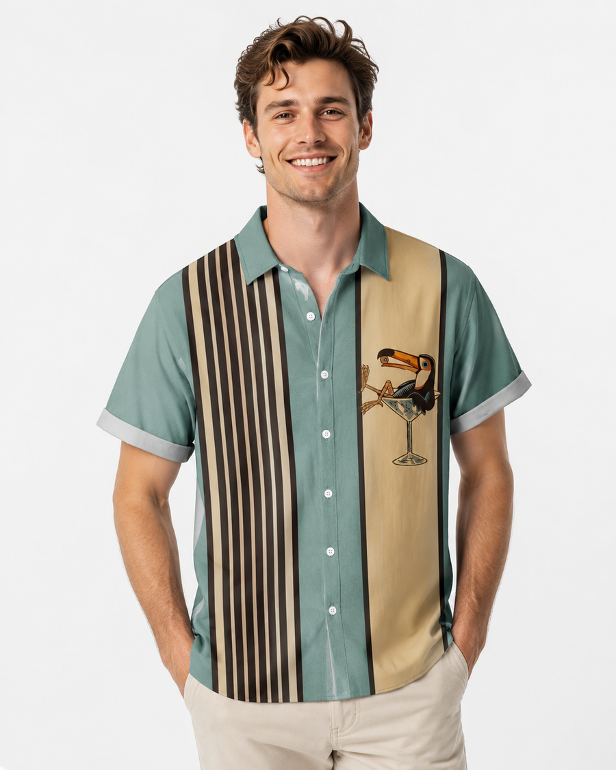 AROSA | Retro 3D Gedrucktes Herren Kurzarmshirt
