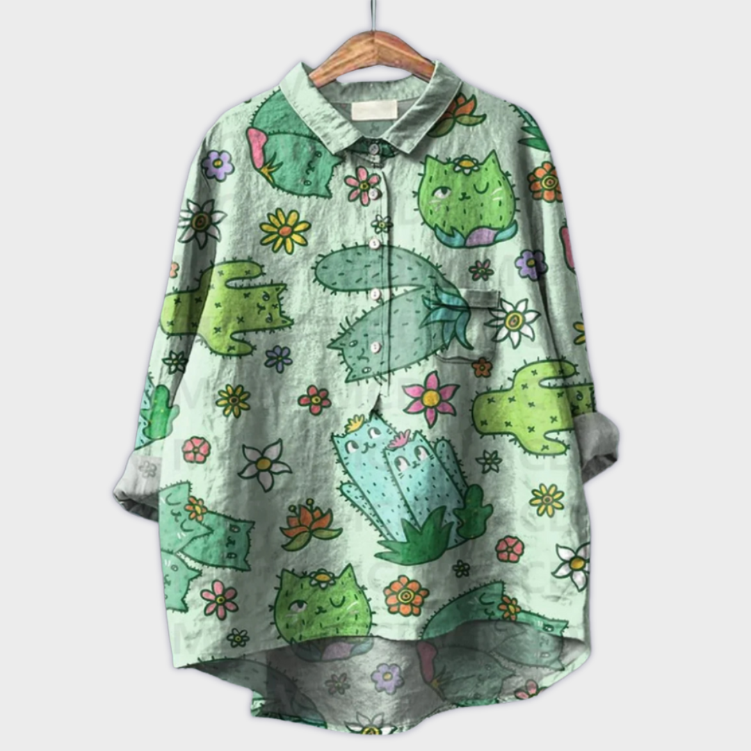 Blütenkunst Bluse