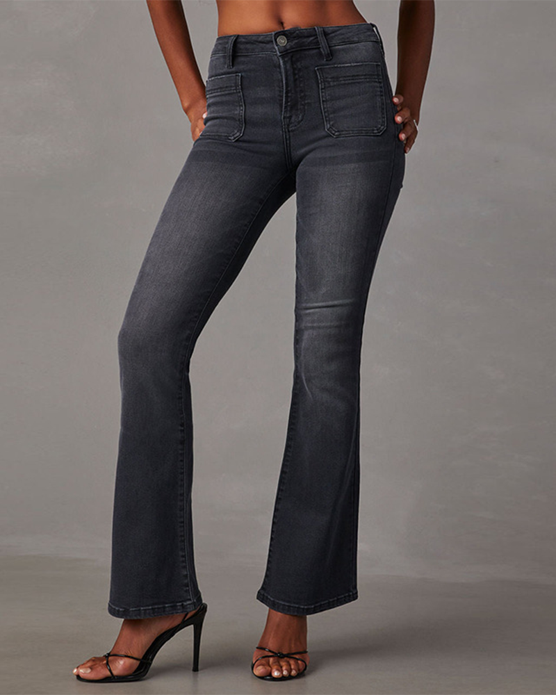 Vintage Jeans mit Hoher Taille