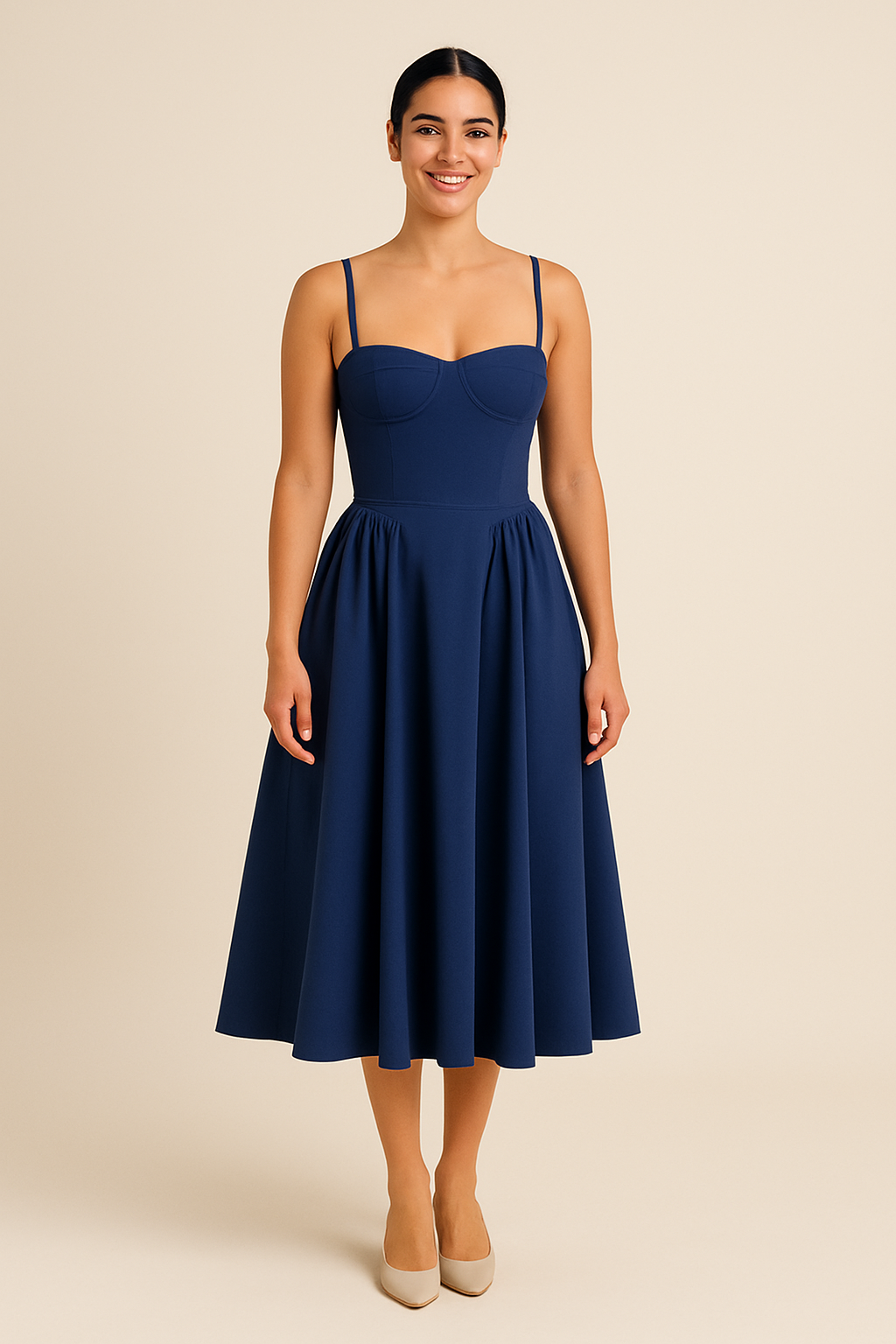 AROSA | Damen Sommerkleid mit V-Ausschnitt luftig-leicht