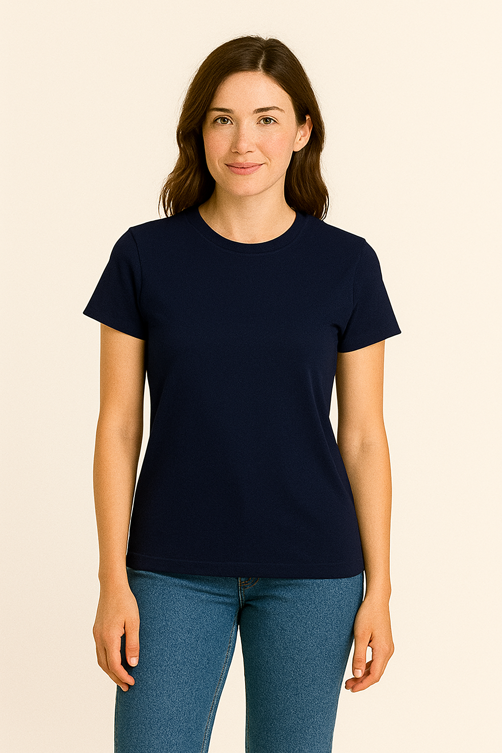 AROSA | Damen T-Shirt Baumwolle mit klassischem Schnitt für Freizeit & Stil