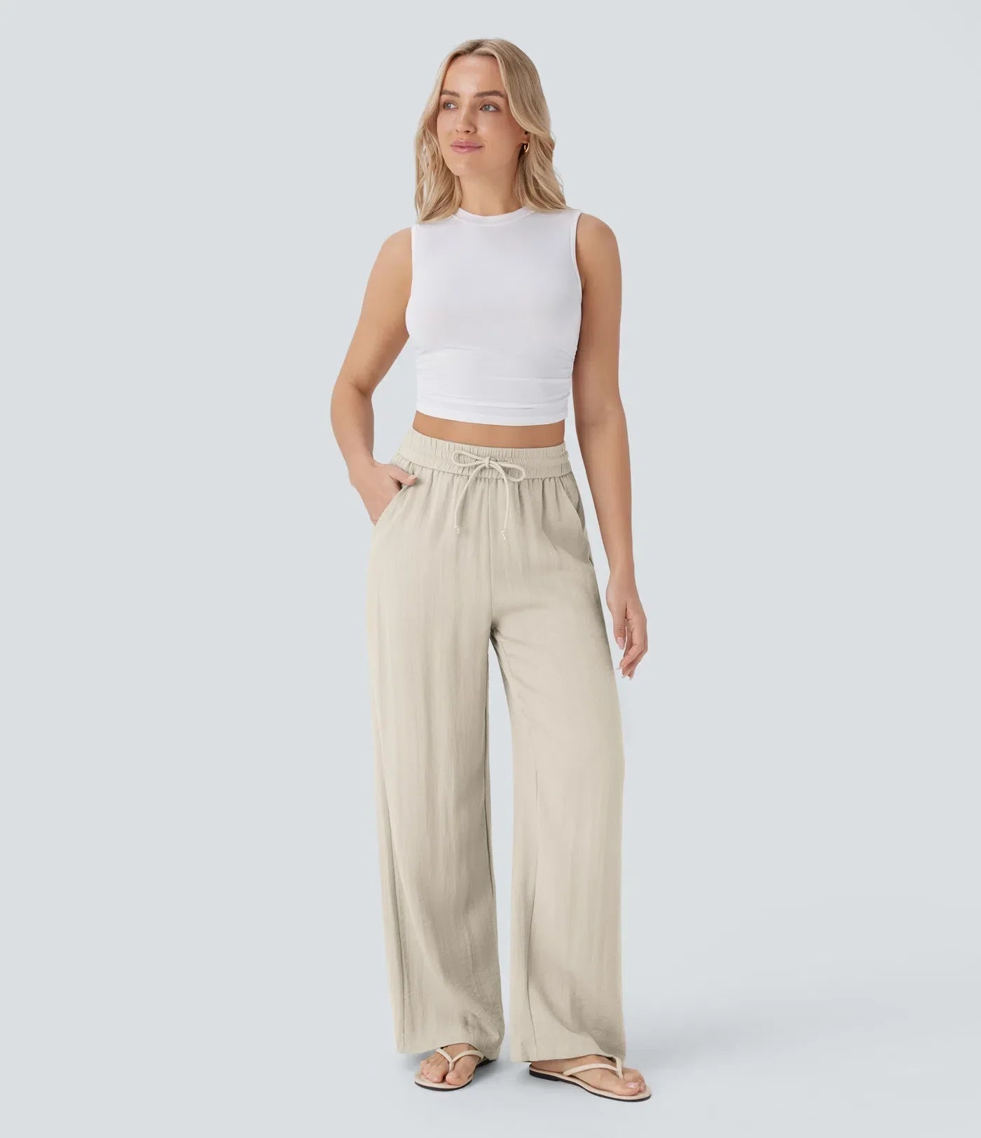 Zafeiria Elegante Leinenhosen