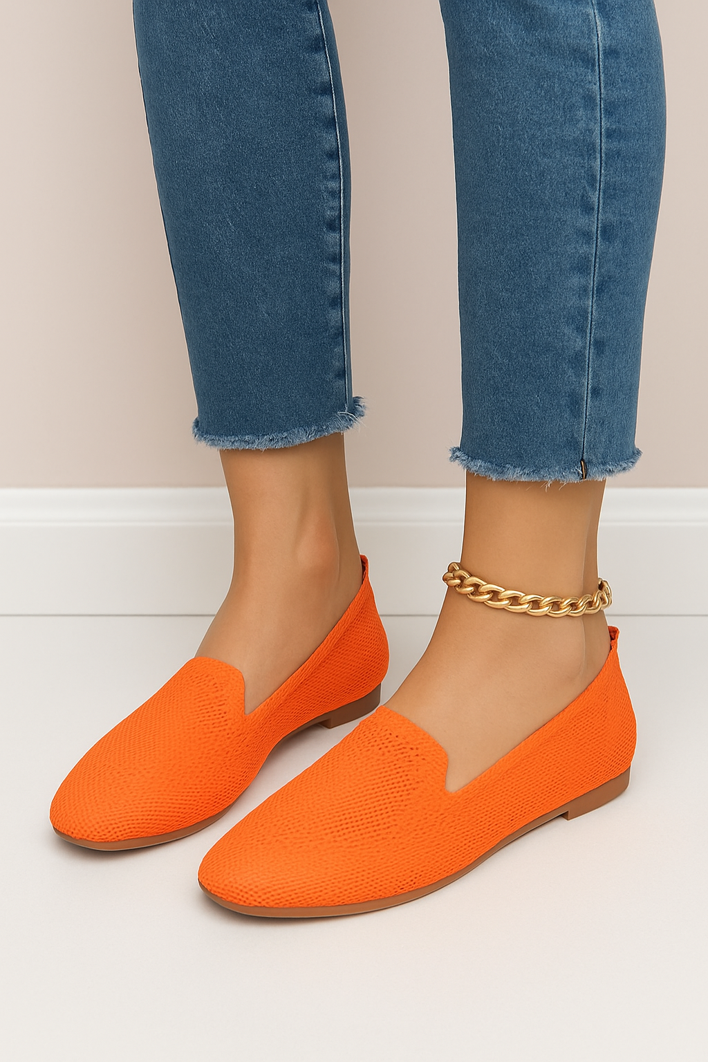 AROSA| Damen Slipper-Loafer aus Strick für Arbeit & Freizeit