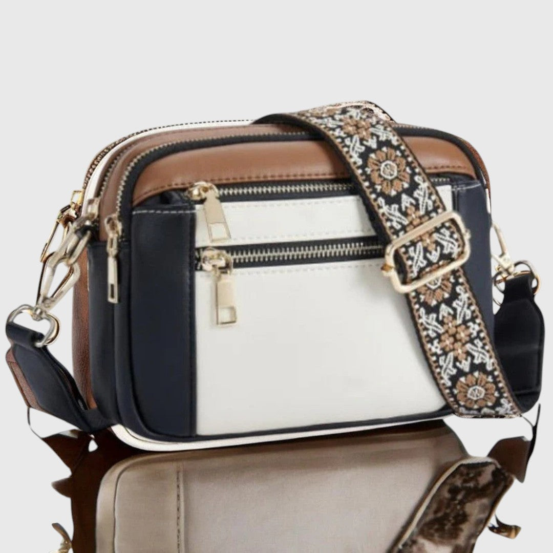 Sharena – Schultertasche Mit Blumenriemen