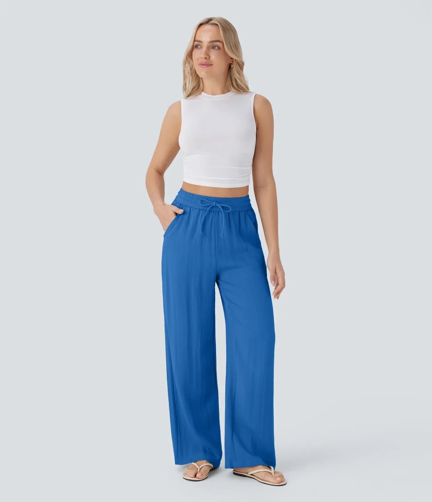 Zafeiria Elegante Leinenhosen