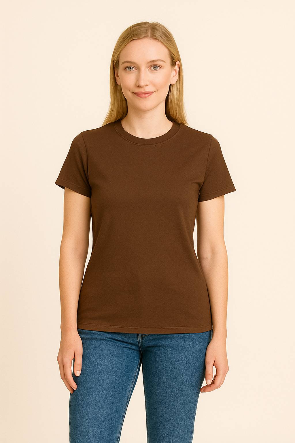 AROSA | Damen T-Shirt Baumwolle mit klassischem Schnitt für Freizeit & Stil