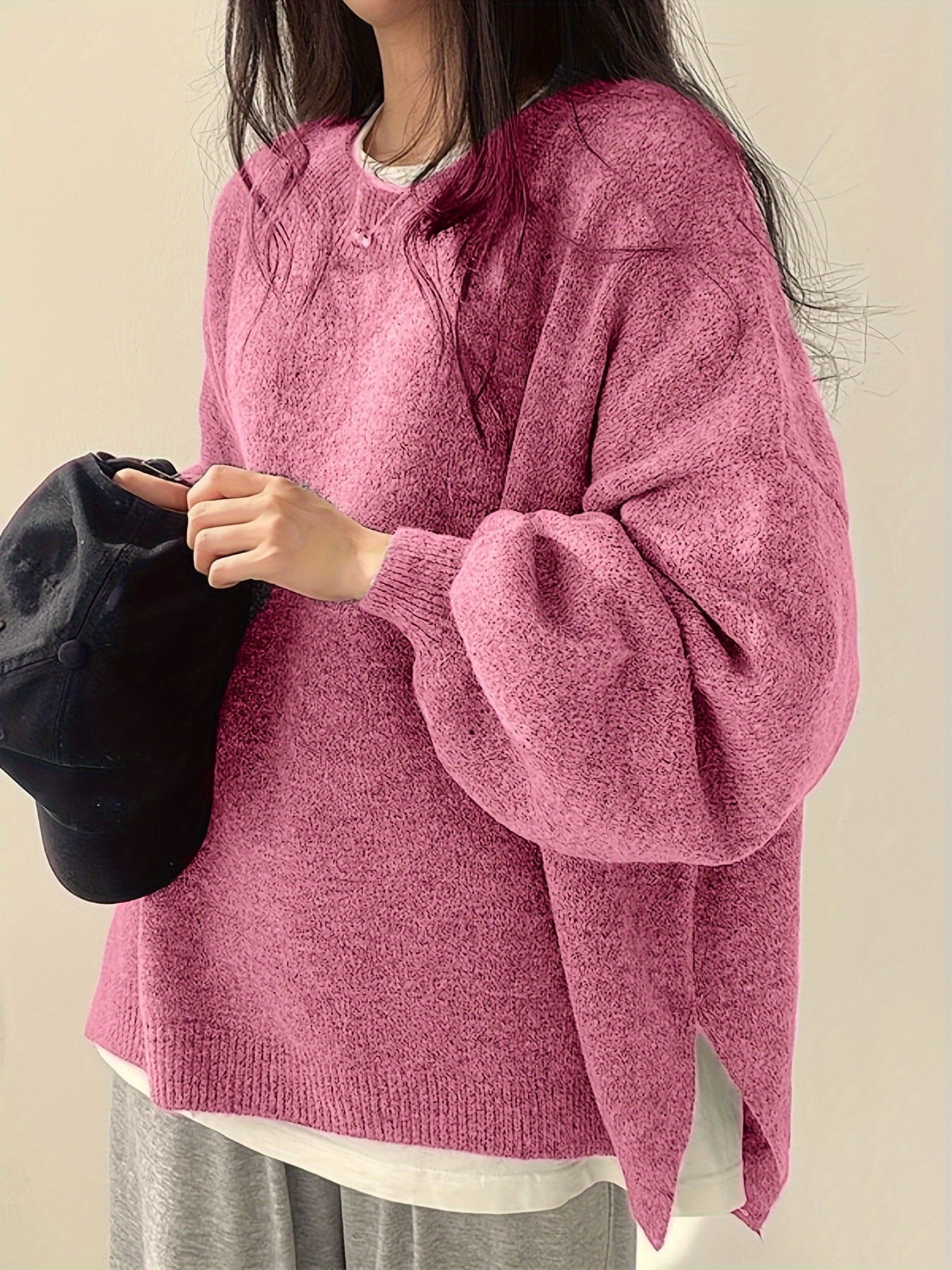 Pearline™ Pullover Mit Rundhalsausschnitt Und Langen Ärmeln