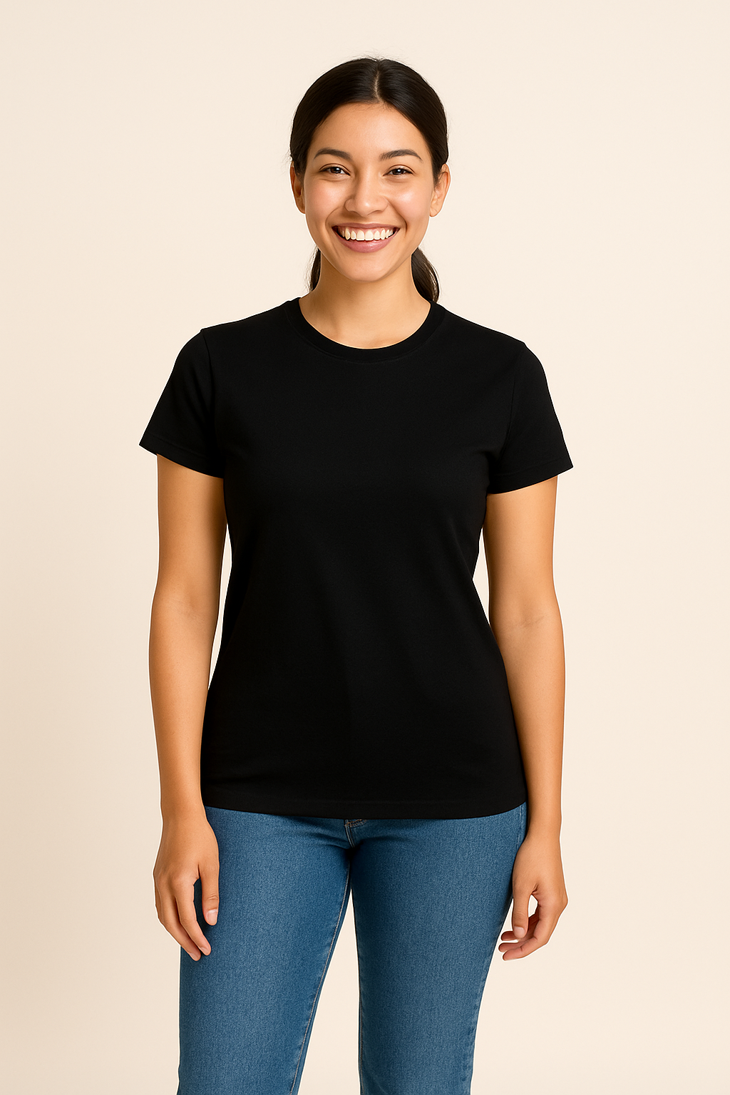 AROSA | Damen T-Shirt Baumwolle mit klassischem Schnitt für Freizeit & Stil