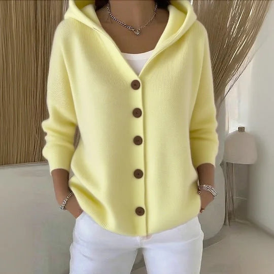 Nylah - Bequemer Langarm Strickjacke