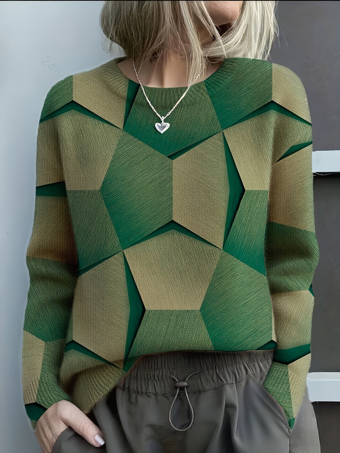 Caoimhe | Geometrisches Künstlerisches Sweatshirt