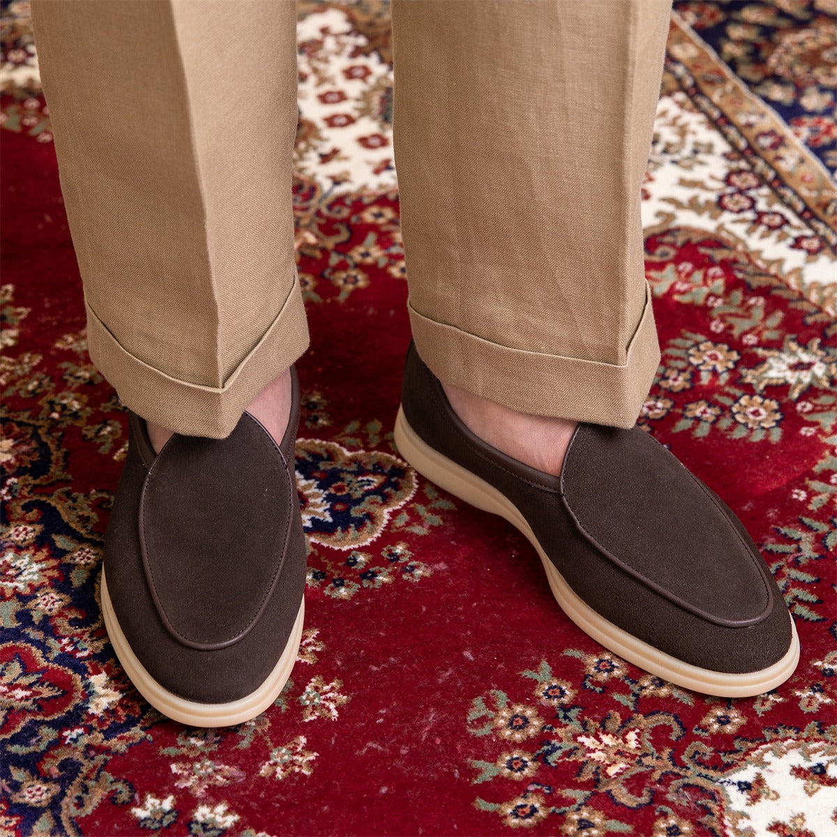 Du Cap belgische Slipper aus Wildleder