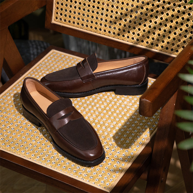 Paris Penny Loafers mit Kontrast