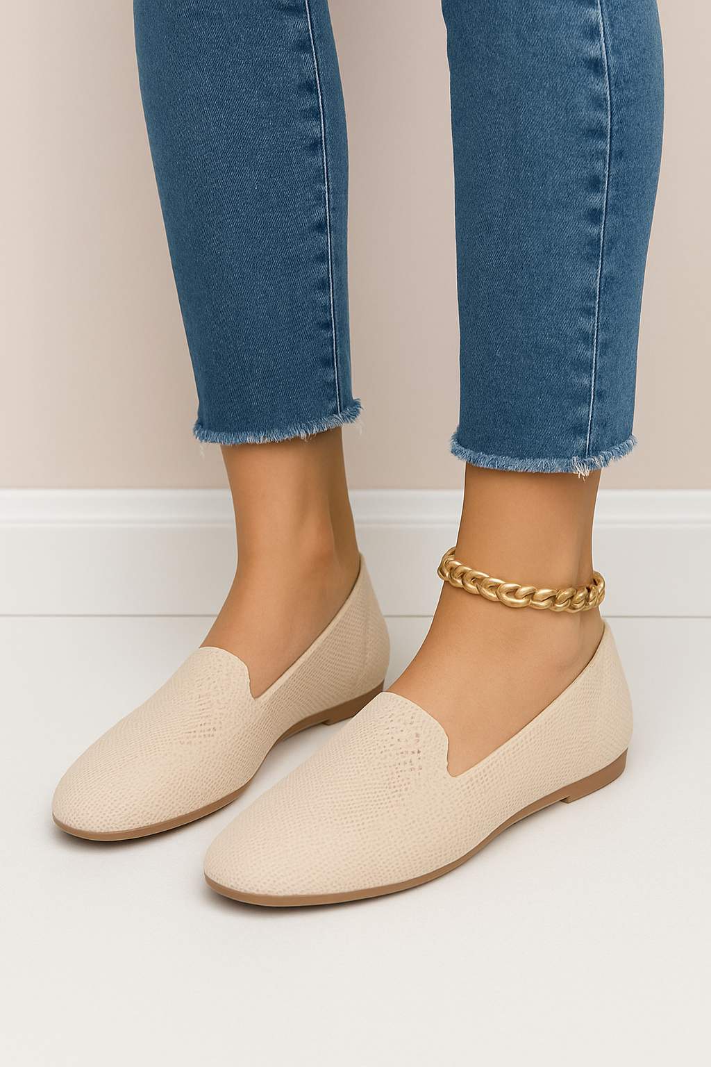 AROSA| Damen Slipper-Loafer aus Strick für Arbeit & Freizeit