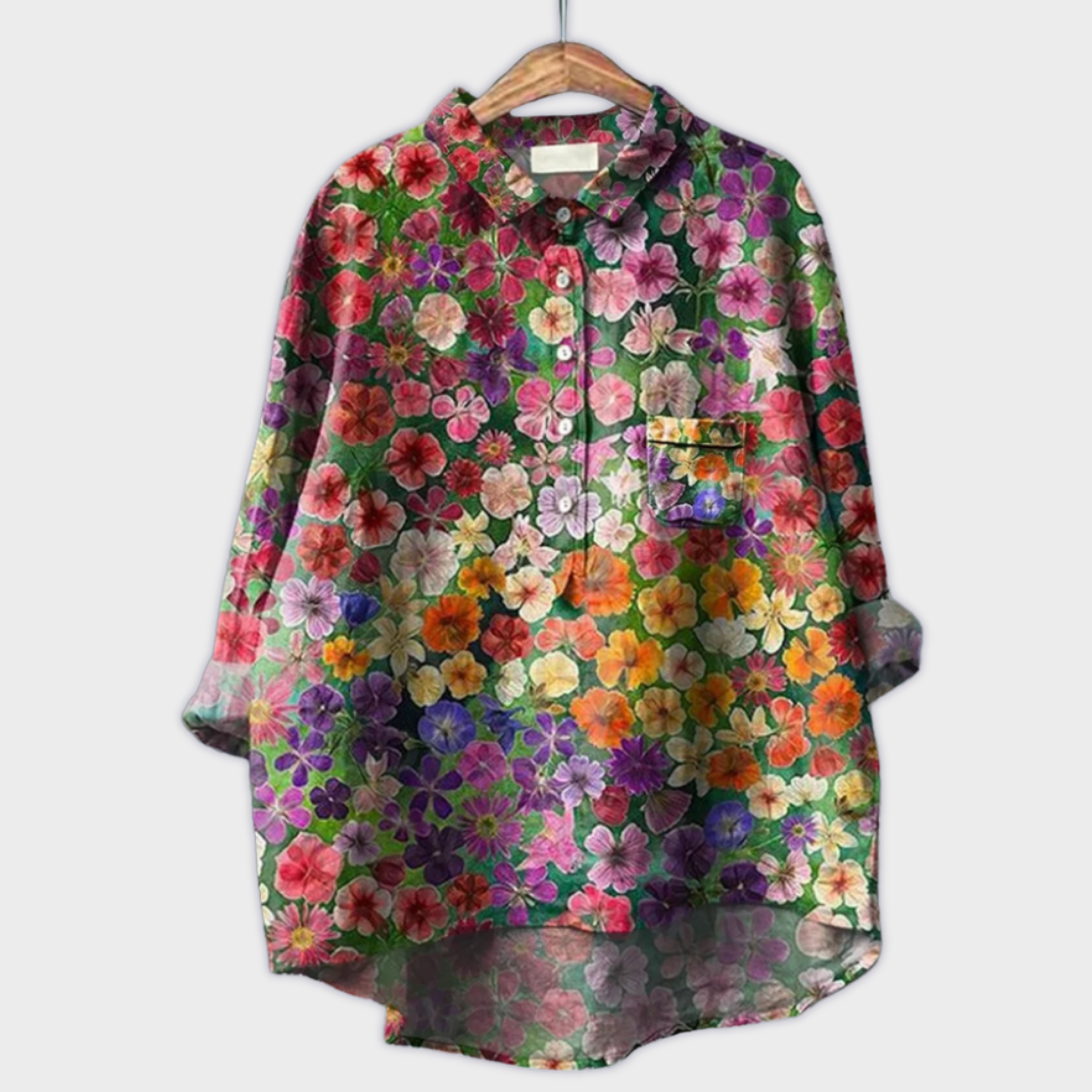 Blütenkunst Bluse
