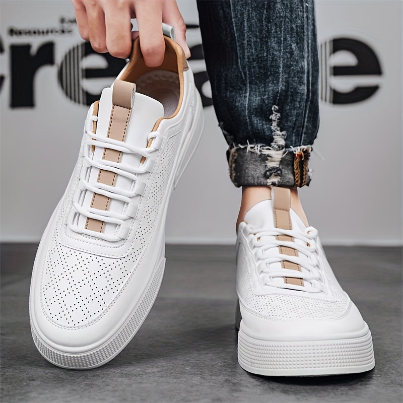 AROSA| Herren Sneaker Porter in Lederoptik mit luftdurchlässiger Perforation