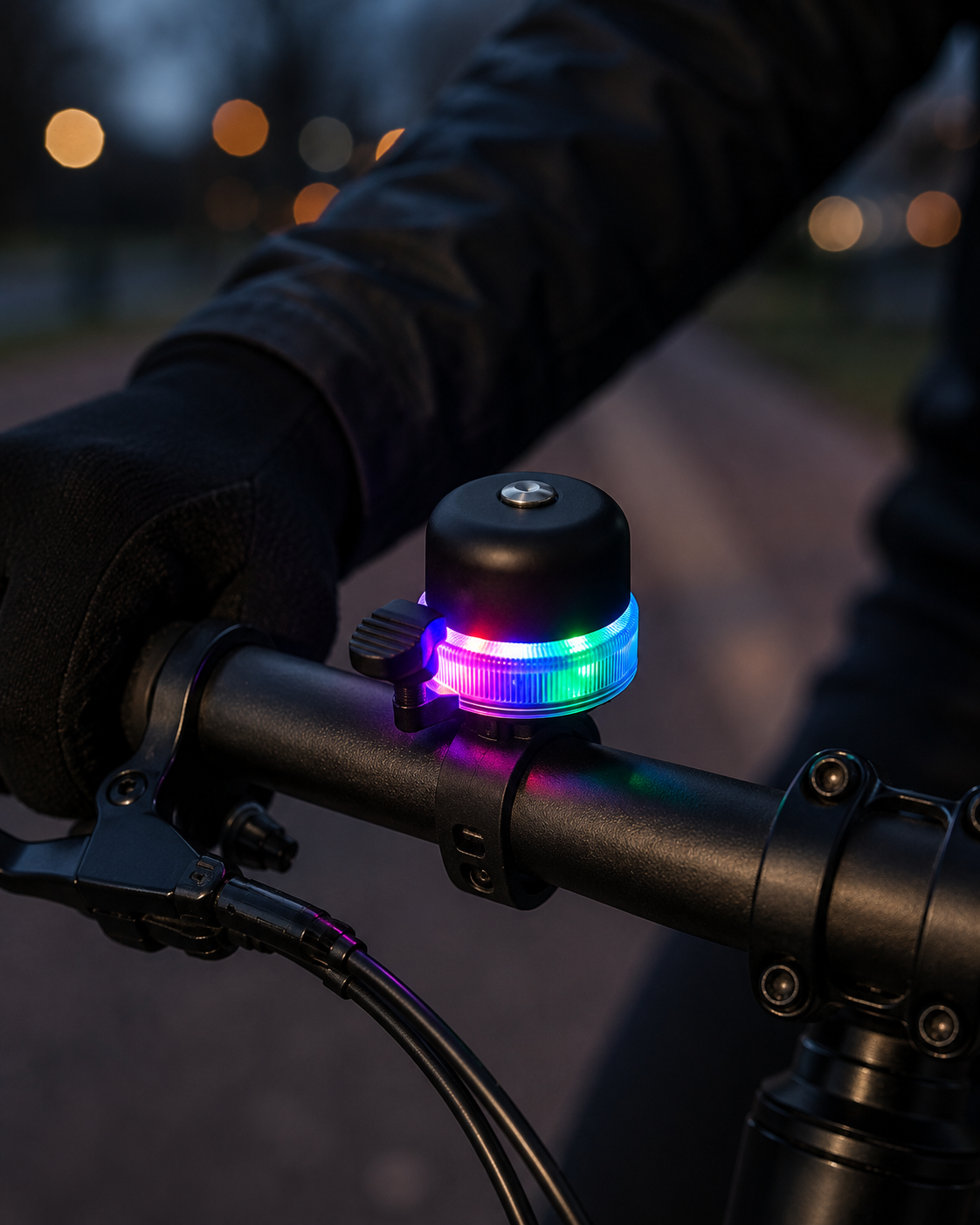 AROSA | LED Fahrradklingel mit Farbwechsel-Licht