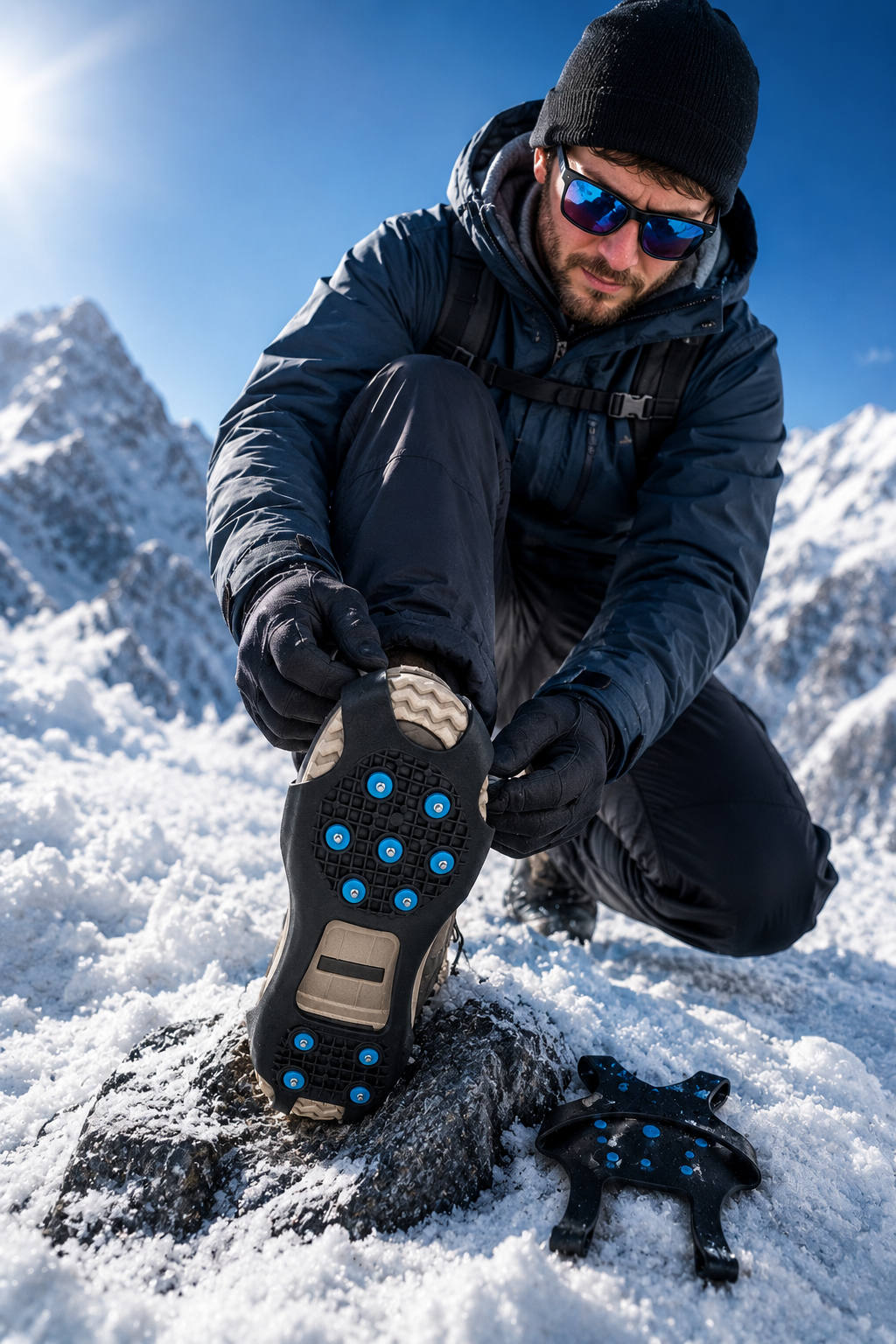 AROSA | Schuhspikes für Schnee & Eis Schwarz
