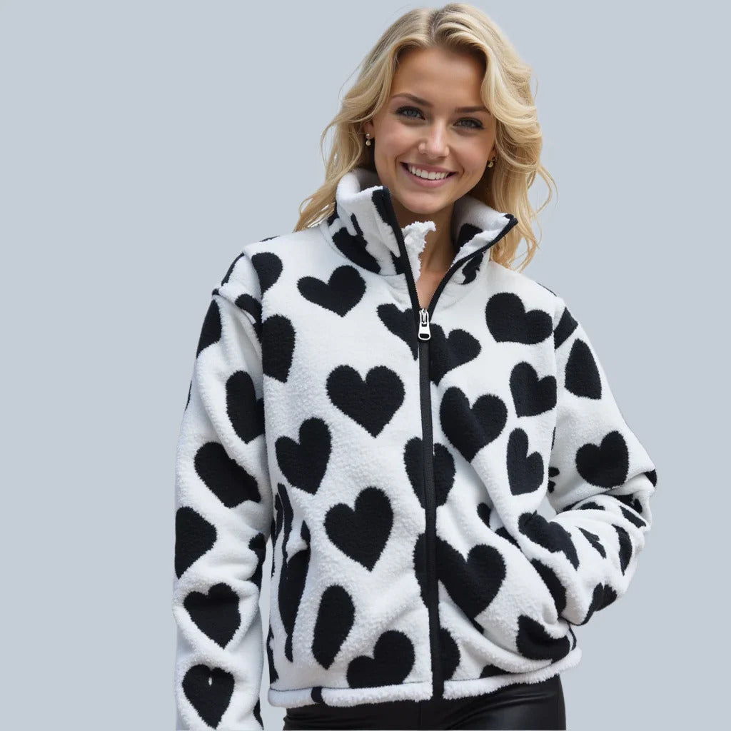 Daria Wendbare Jacke mit Herzchen