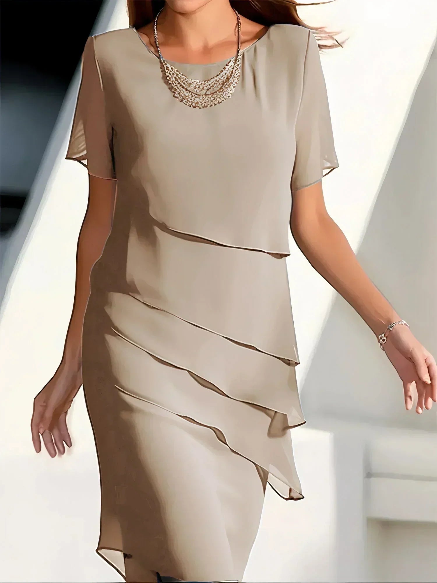Ursula Chiffon-Midikleid