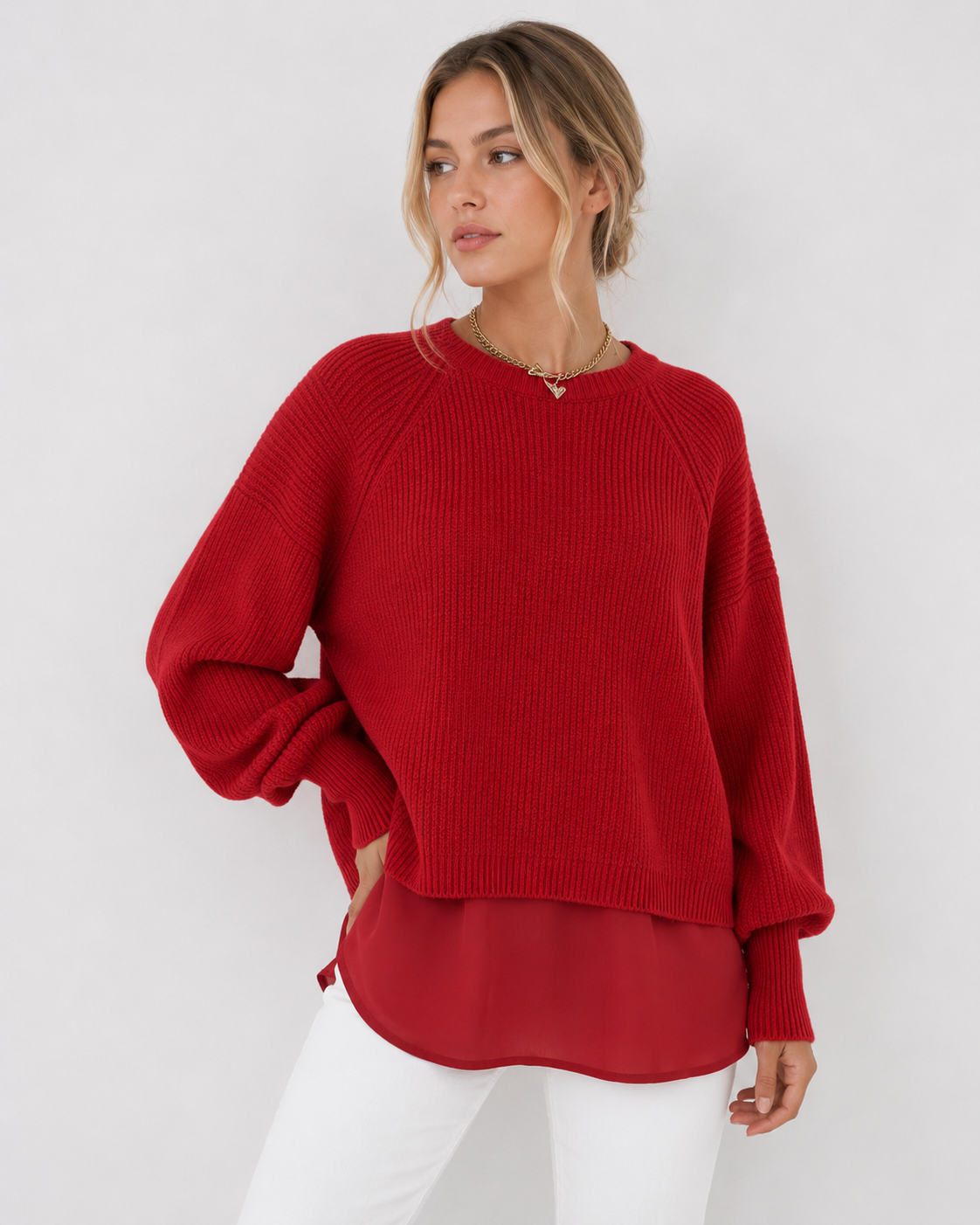 Ofra - Langärmeliger Strick Pullover