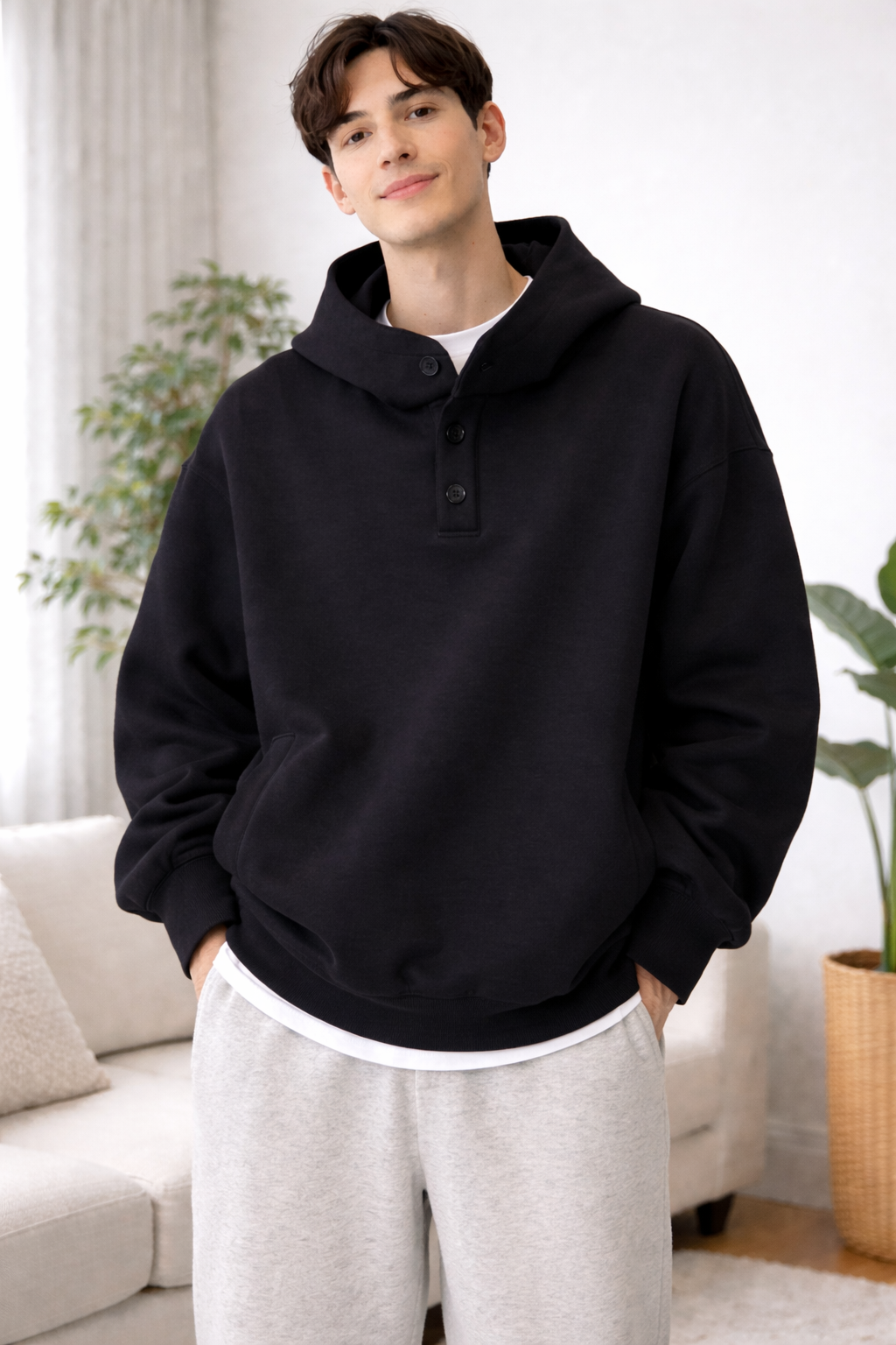 James Herren Kapuzenpullover – Klassisches Sweatshirt mit Kapuze