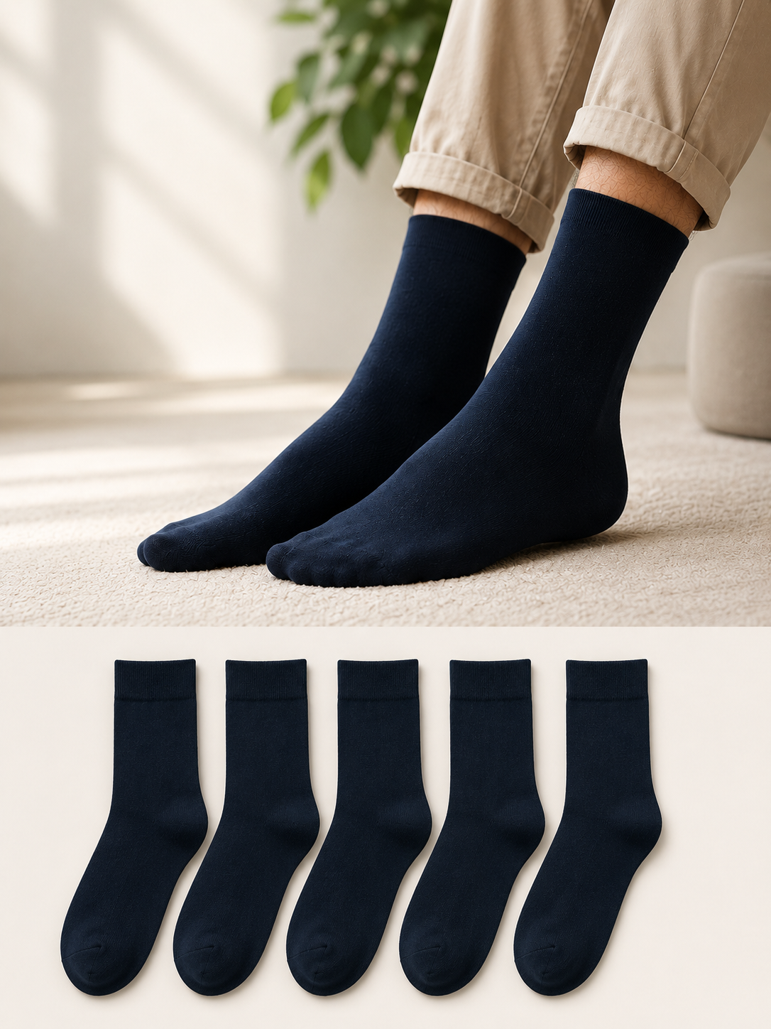 AROSA | Bambus Crew Socken 5er-Pack