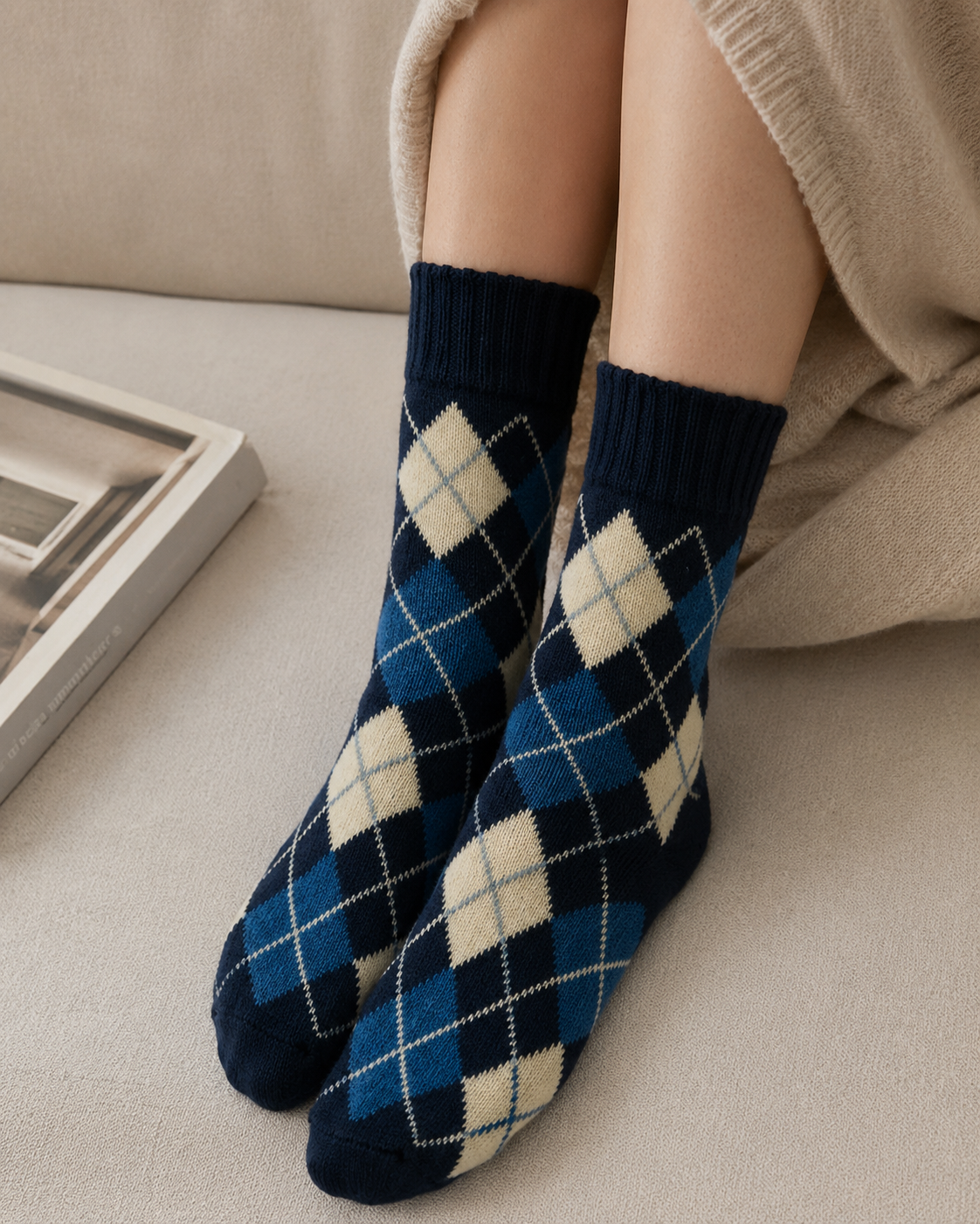 AROSA | Damen Socken Karomuster 3er-Pack